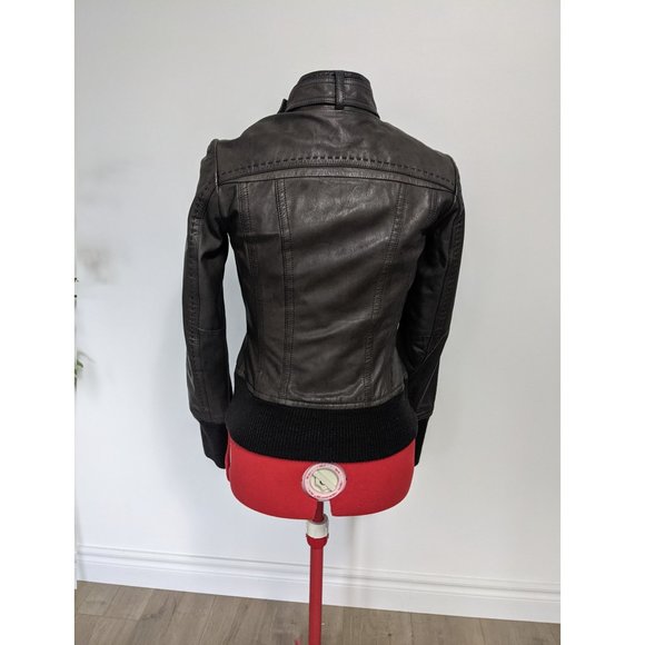 Danier Leather - leather jacket bomber - coffee brown - Picture 2 of 3